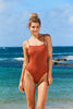 Cannes One Piece Swimsuit in Rust