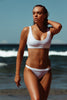 Miami Mesh Sport Crop Bikini Top in White