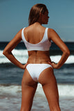 Miami Mesh Sport Crop Bikini Top in White