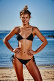 Maui black tie side bikini pant
