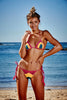 Cancun crochet bikini pants in pink/yellow