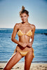 Santa Monica crochet bikini pants in mustard yellow