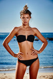 Hamptons Bandeau Bikini Top in Black