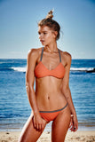 South Beach Scoop Burnt Orange Bikini Top