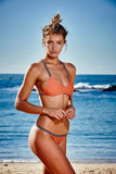 South Beach Scoop Burnt Orange Bikini Top