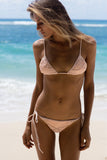 Santorini Blush Macrame Bikini Set